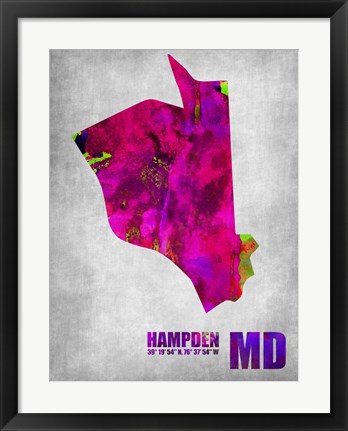 Framed Hampden Maryland Print