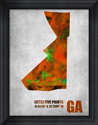 Framed Little Five Points Georgia Print