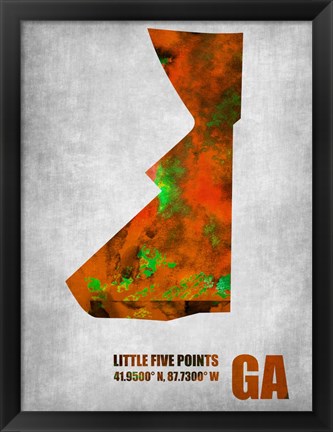 Framed Little Five Points Georgia Print