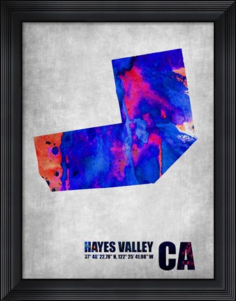 Framed Hayes Valley California Print