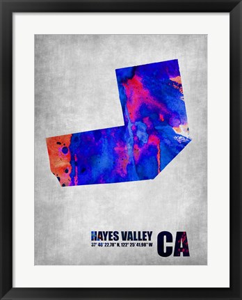 Framed Hayes Valley California Print