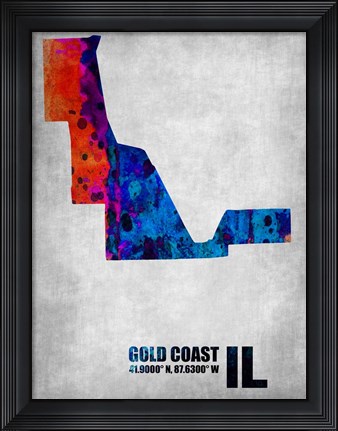 Framed Gold Coast Illinois Print