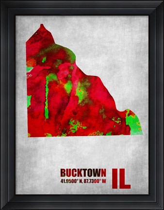 Framed Bucktown Illinois Print