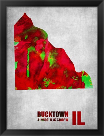 Framed Bucktown Illinois Print