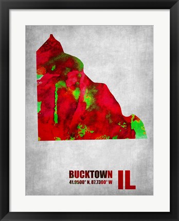 Framed Bucktown Illinois Print