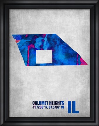 Framed Calumet Heights Illinois Print
