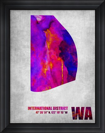Framed International District Washington Print