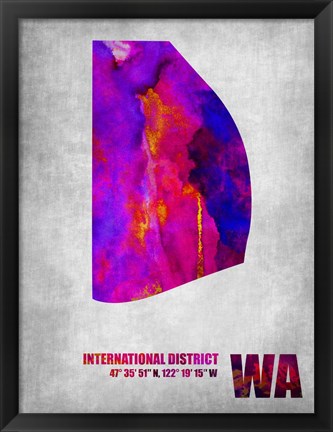 Framed International District Washington Print