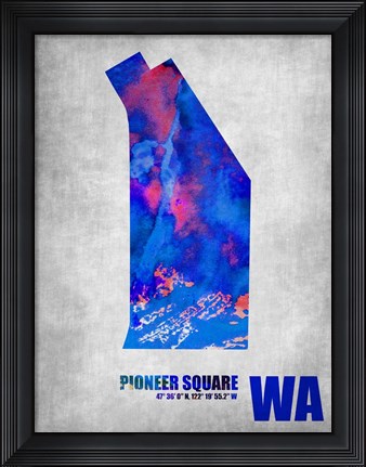 Framed Pioneer Square Washington Print