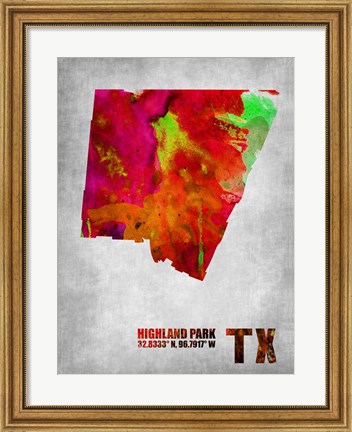 Framed Highland Park Texas Print