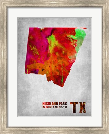 Framed Highland Park Texas Print