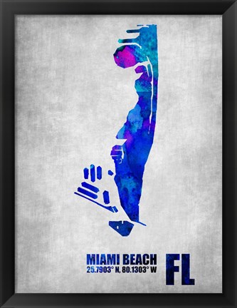 Framed Miami Beach Florida Print