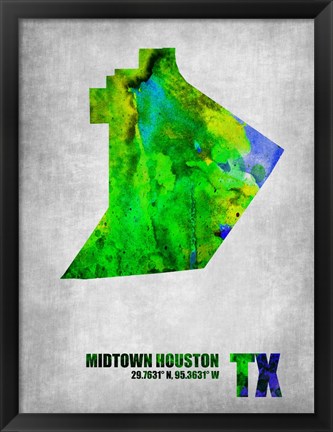 Framed Midtown Houston Texas Print