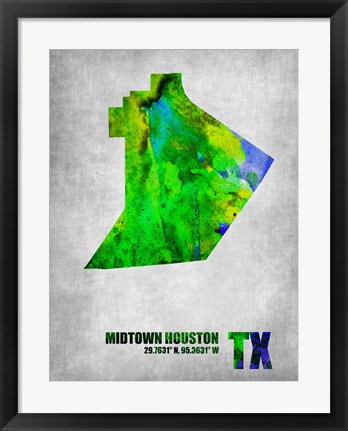 Framed Midtown Houston Texas Print