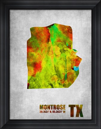 Framed Montrose Texas Print