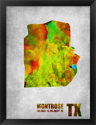 Framed Montrose Texas Print