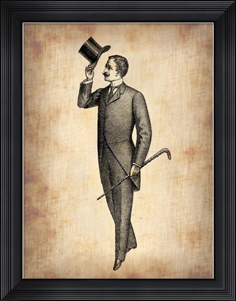 Framed Vintage Victorian Man Print