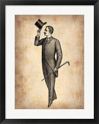 Framed Vintage Victorian Man Print