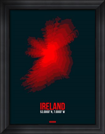 Framed Ireland Radiant Map 1 Print