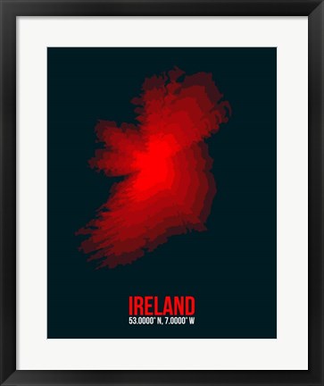 Framed Ireland Radiant Map 1 Print