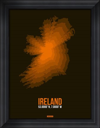 Framed Ireland Radiant Map 3 Print