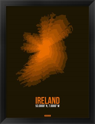 Framed Ireland Radiant Map 3 Print