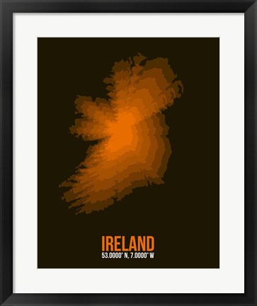 Framed Ireland Radiant Map 3 Print