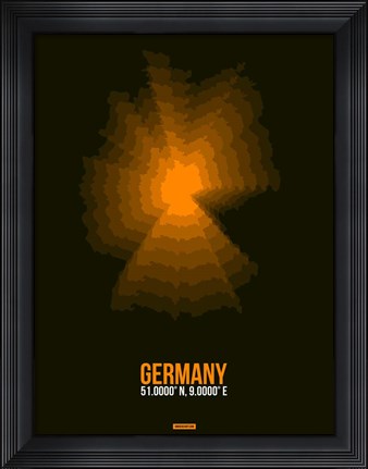 Framed Germany Radiant Map 1 Print
