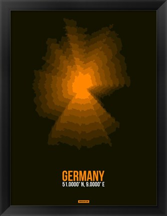 Framed Germany Radiant Map 1 Print