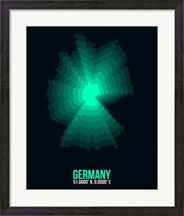 Framed Germany Radiant Map 2 Print