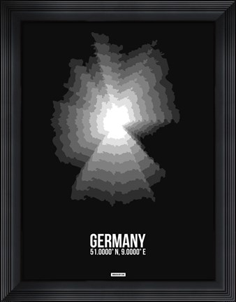 Framed Germany Radiant Map 4 Print