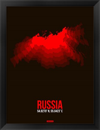 Framed Russia Radiant Map 1 Print
