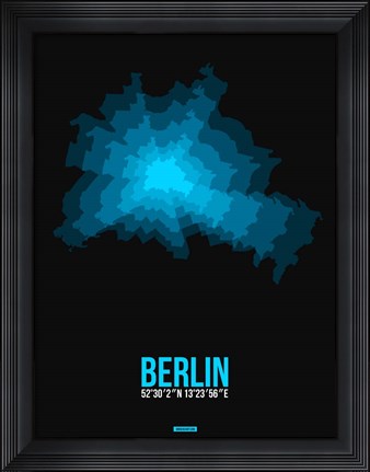Framed Berlin Radiant Map 1 Print