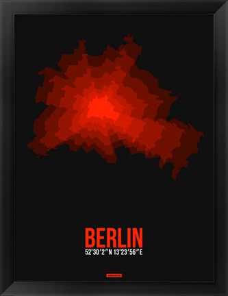 Framed Berlin Radiant Map 2 Print