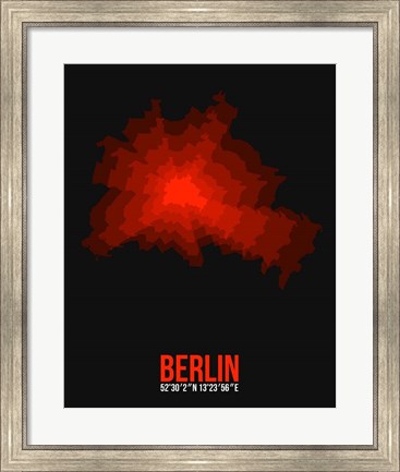Framed Berlin Radiant Map 2 Print