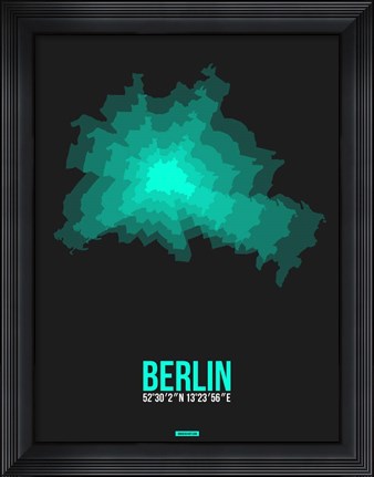 Framed Berlin Radiant Map 3 Print