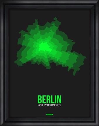 Framed Berlin Radiant Map 4 Print