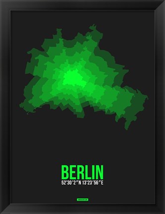 Framed Berlin Radiant Map 4 Print