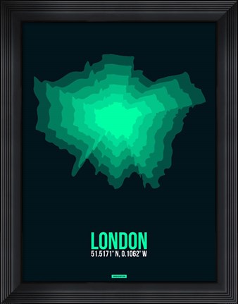 Framed London Radiant Map 1 Print