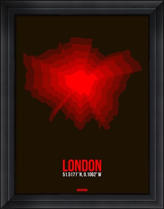 Framed London Radiant Map 2 Print