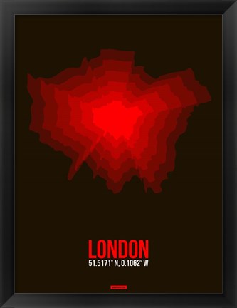 Framed London Radiant Map 2 Print