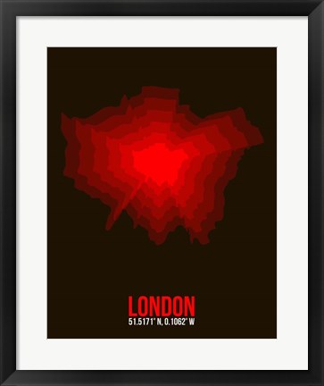 Framed London Radiant Map 2 Print