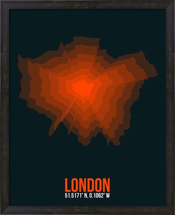 Framed London Radiant Map 3 Print