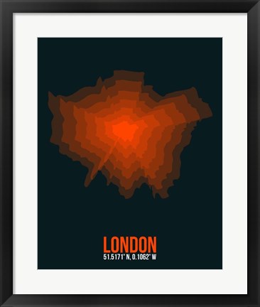 Framed London Radiant Map 3 Print
