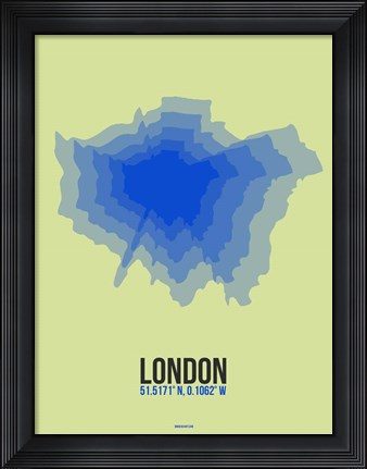 Framed London Radiant Map 4 Print