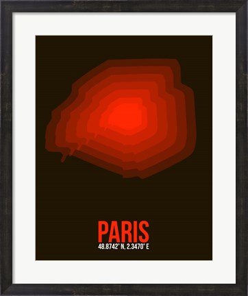 Framed Paris Radiant Map 4 Print