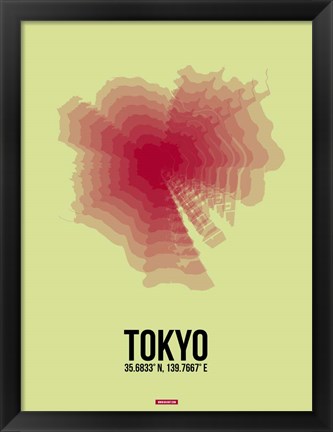 Framed Tokyo Radiant Map 1 Print