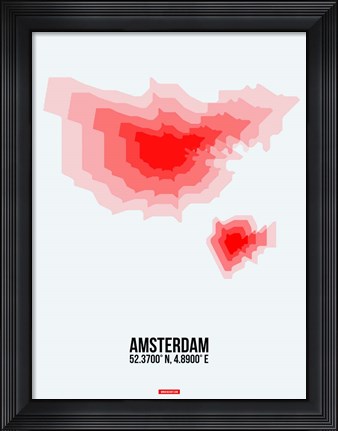 Framed Amsterdam Radiant Map 1 Print