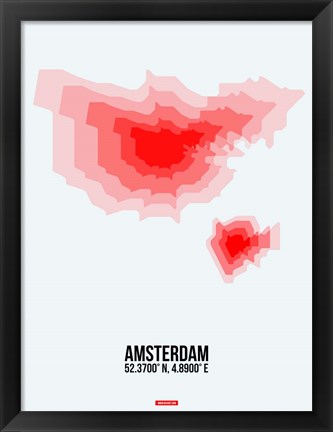 Framed Amsterdam Radiant Map 1 Print