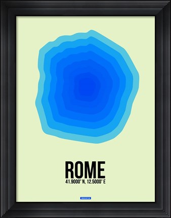 Framed Rome Radiant Map 1 Print